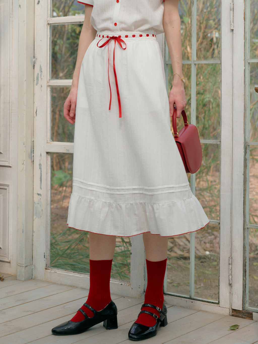 【Final Sale】Myla Midi 100% Cotton Skirt