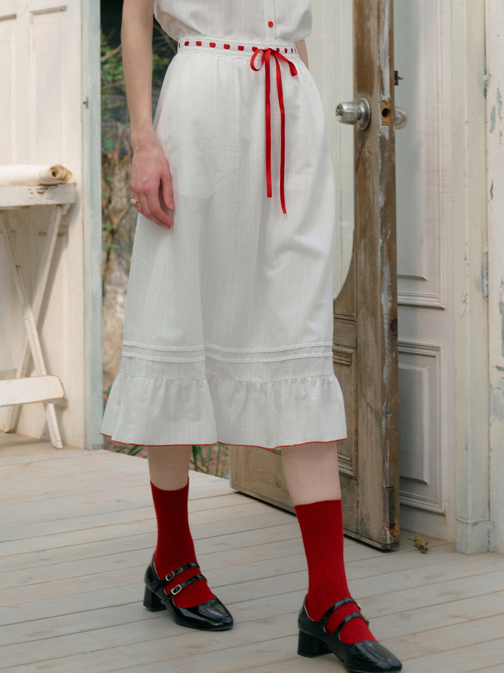 【Final Sale】Myla Midi 100% Cotton Skirt
