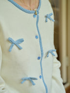 【Final Sale】Clementina Round Neck Bow Cardigan