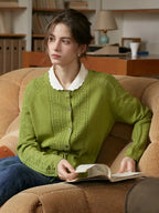 Winifred Round Neck Linen Cardigan