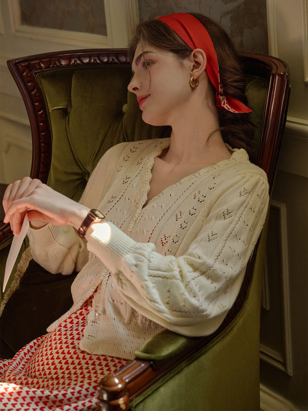 Harlow V-Neck Knit Cardigan