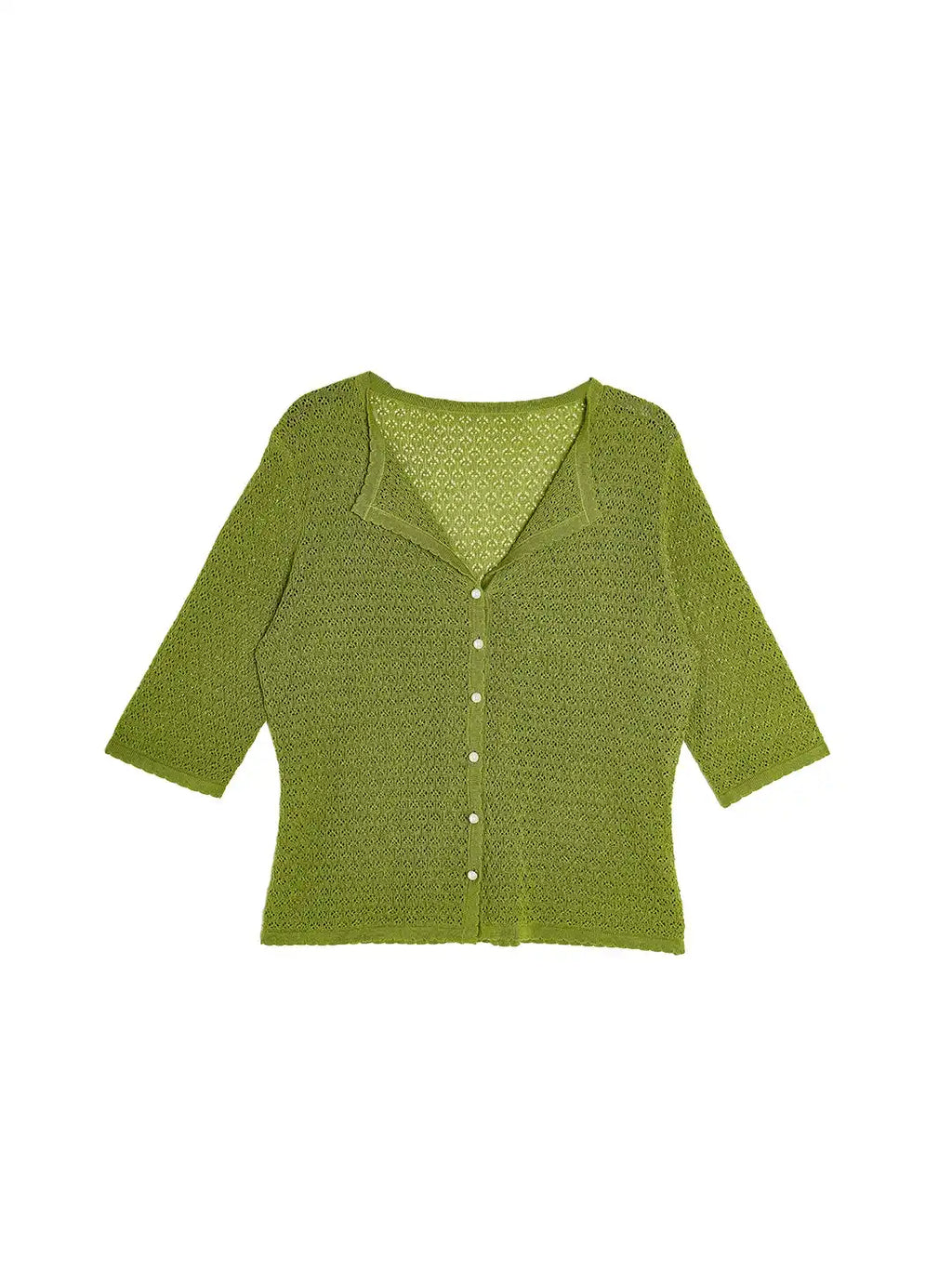 Voka Simple V-Neck Wool Cardigan