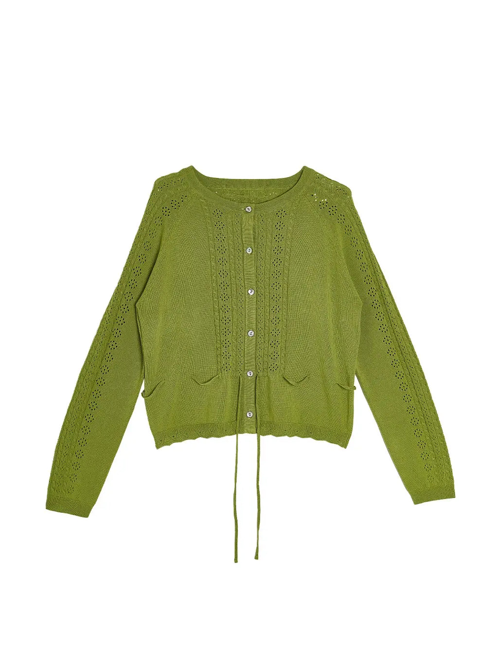 Winifred Round Neck Linen Cardigan