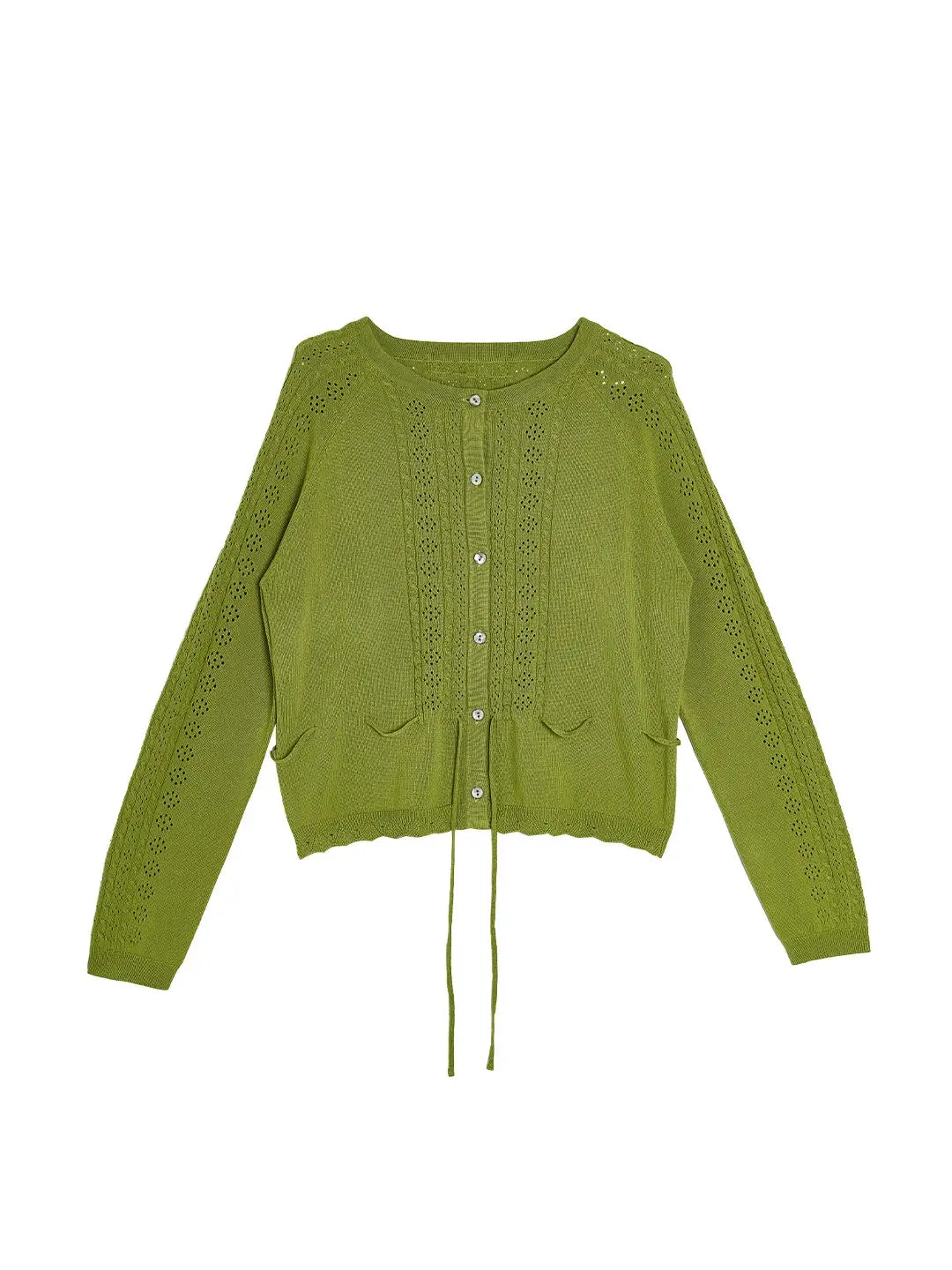 Winifred Round Neck Linen Cardigan