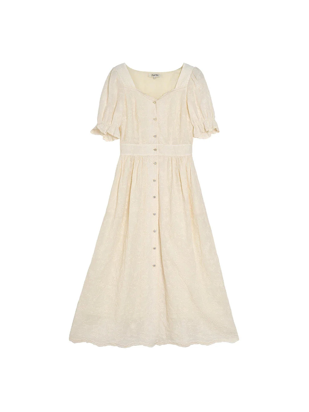 Ayra Sweetheart Neck Puff Sleeves Dress