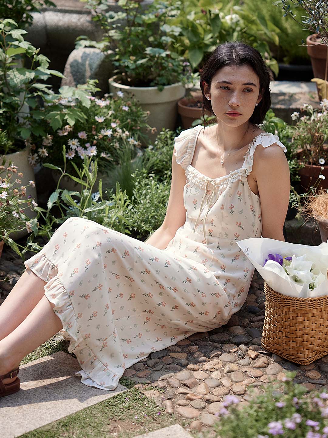 【Final Sale】Monica Square Neck Floral Dress
