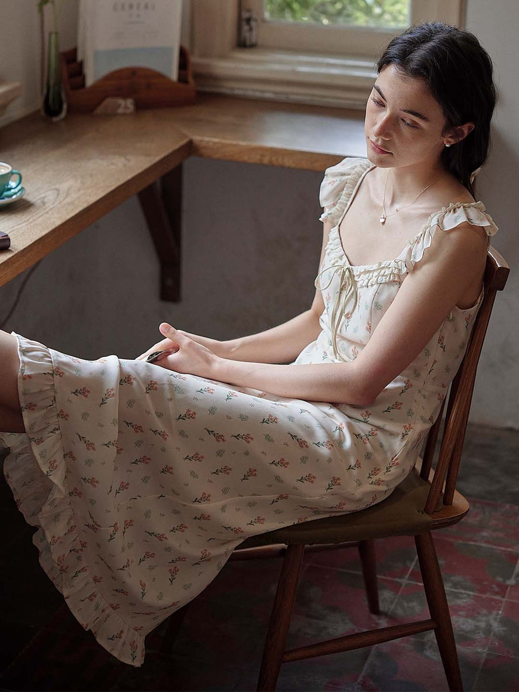【Final Sale】Monica Square Neck Floral Dress