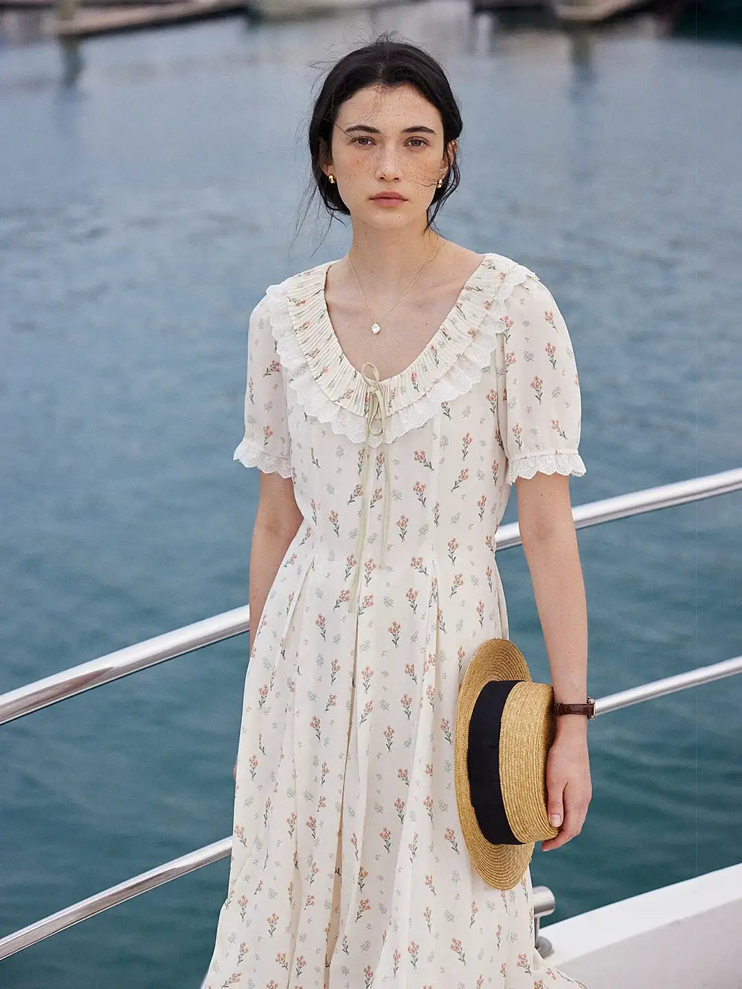 【Final Sale】Alianna Round Neck Floral Dress