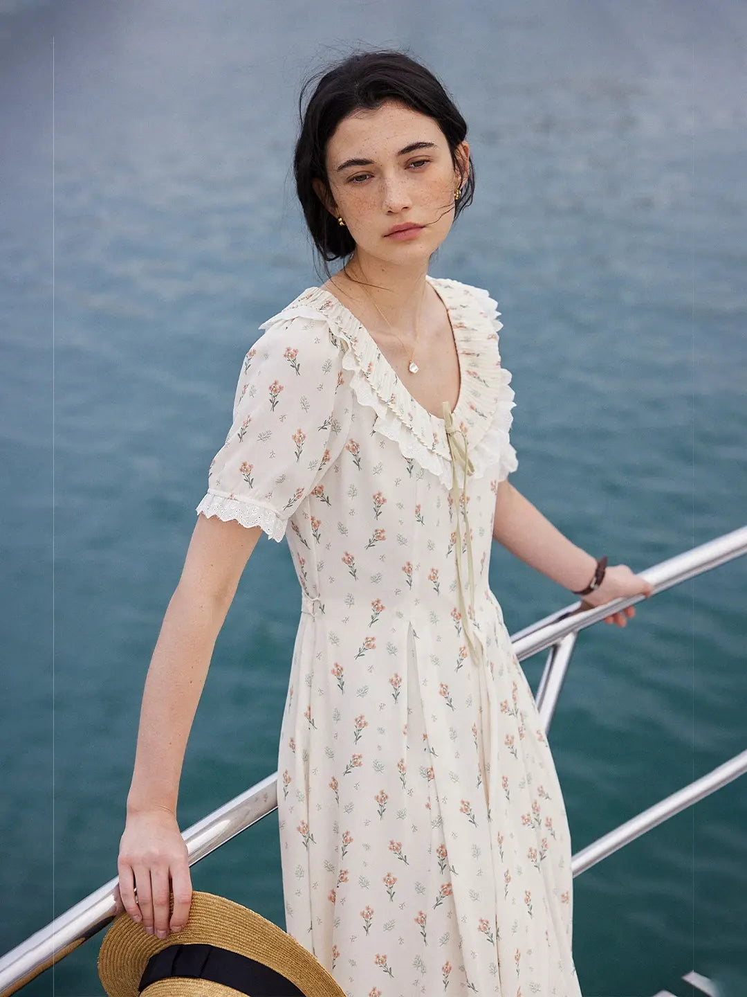 【Final Sale】Alianna Round Neck Floral Dress