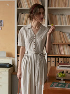 Jamie Lapel 100% Cotton Dress