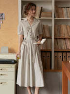Jamie Lapel 100% Cotton Dress