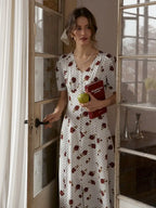 Saanvi Retro V-Neck Printed Dress