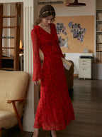 Whitney V-Neck Floral Dress