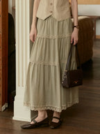 Dana Lace Linen Skirt