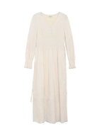 Rosalina V-Neck Embroidery Cotton Dress