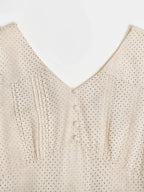 Emiliana V-Neck Accordion Pleats Dress