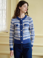 【Final Sale】Oakley Crew Neck Contrast Sweater Cardigan