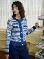 【Final Sale】Oakley Crew Neck Contrast Sweater Cardigan