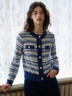 【Final Sale】Oakley Crew Neck Contrast Sweater Cardigan