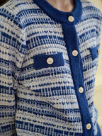 【Final Sale】Oakley Crew Neck Contrast Sweater Cardigan
