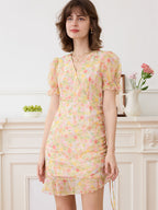 【Final Sale】Aileen French V-neck Chiffon Dress