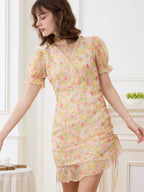 【Final Sale】Aileen French V-neck Chiffon Dress