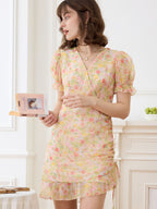 【Final Sale】Aileen French V-neck Chiffon Dress