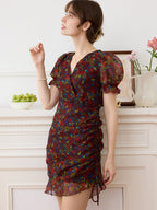 【Final Sale】Aileen French V-neck Chiffon Dress