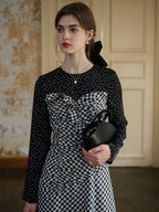 【Final Sale】Amara Classic Round Neck Patchwork Plaid Dress