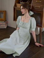 Remi Square Neck Stripe Cotton Dress