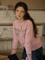 【Final Sale】Zoey Round Neck Bow Patter Sweater