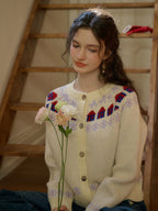 【Final Sale】Lorelai Round Neck Winter Patter Sweater