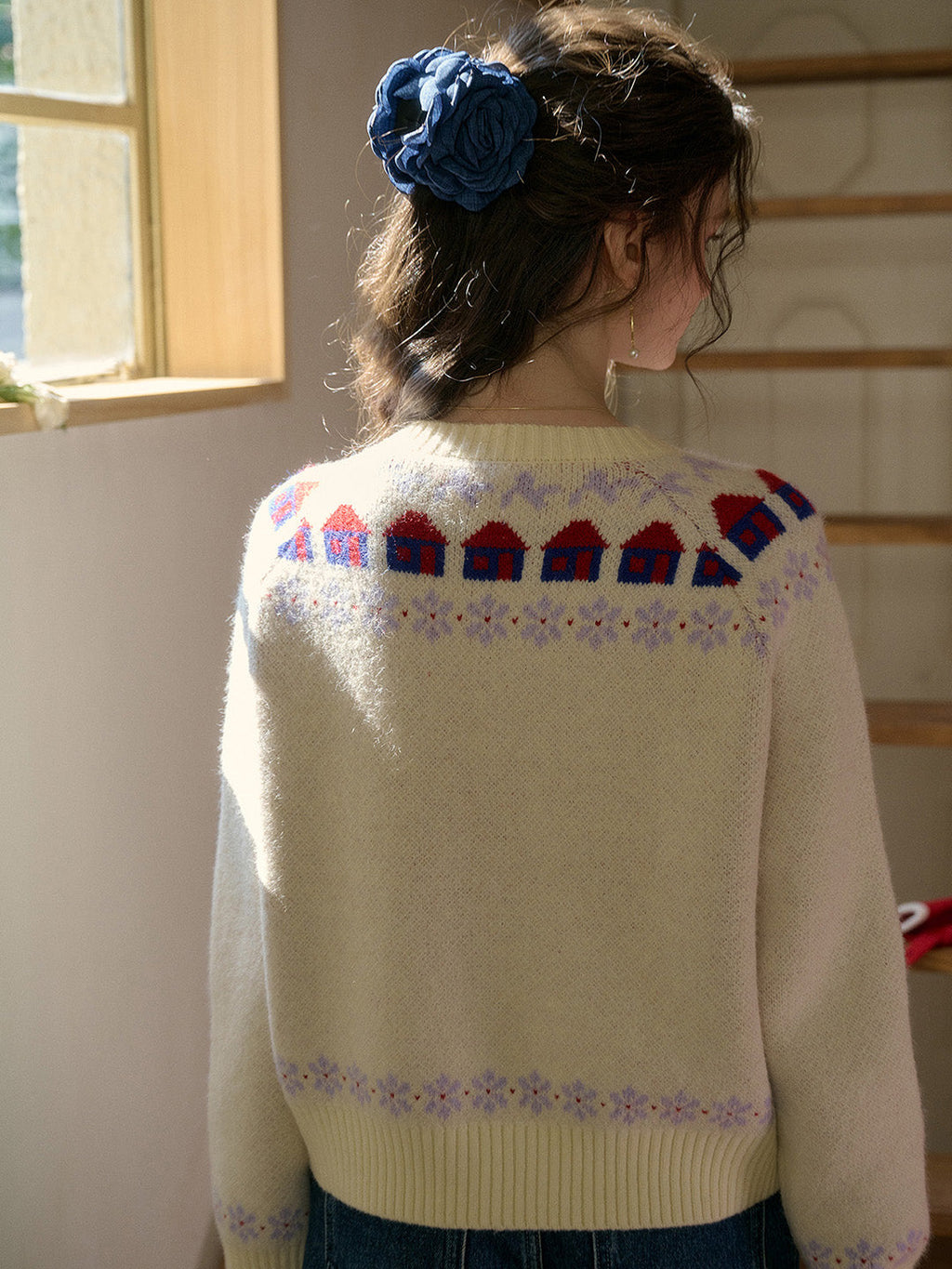 【Final Sale】Lorelai Round Neck Winter Patter Sweater