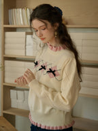 【Final Sale】Max Ruffled Collar Bow Sweater