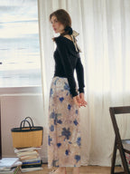Leona Off-shoulder Velvet Patchwork Dress