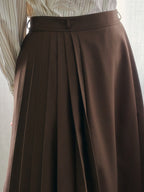 Polly A-Line Floral Pleated Ma Mian Skirt