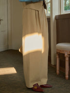 Karina Khaki Linen Trousers