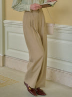 Karina Khaki Linen Trousers