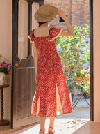 【Final Sale】Birdie Round Neck Floral Dress