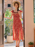 【Final Sale】Birdie Round Neck Floral Dress