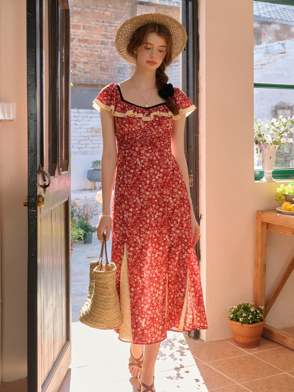 【Final Sale】Birdie Round Neck Floral Dress