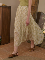 【Final Sale】Lyric Plaid Patchwork Skirt