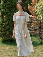【Final Sale】Sabrina Ruffle Neck 100% Cotton Dress