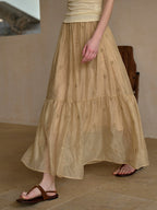 Gwendolyn Embroidery Midi Skirt