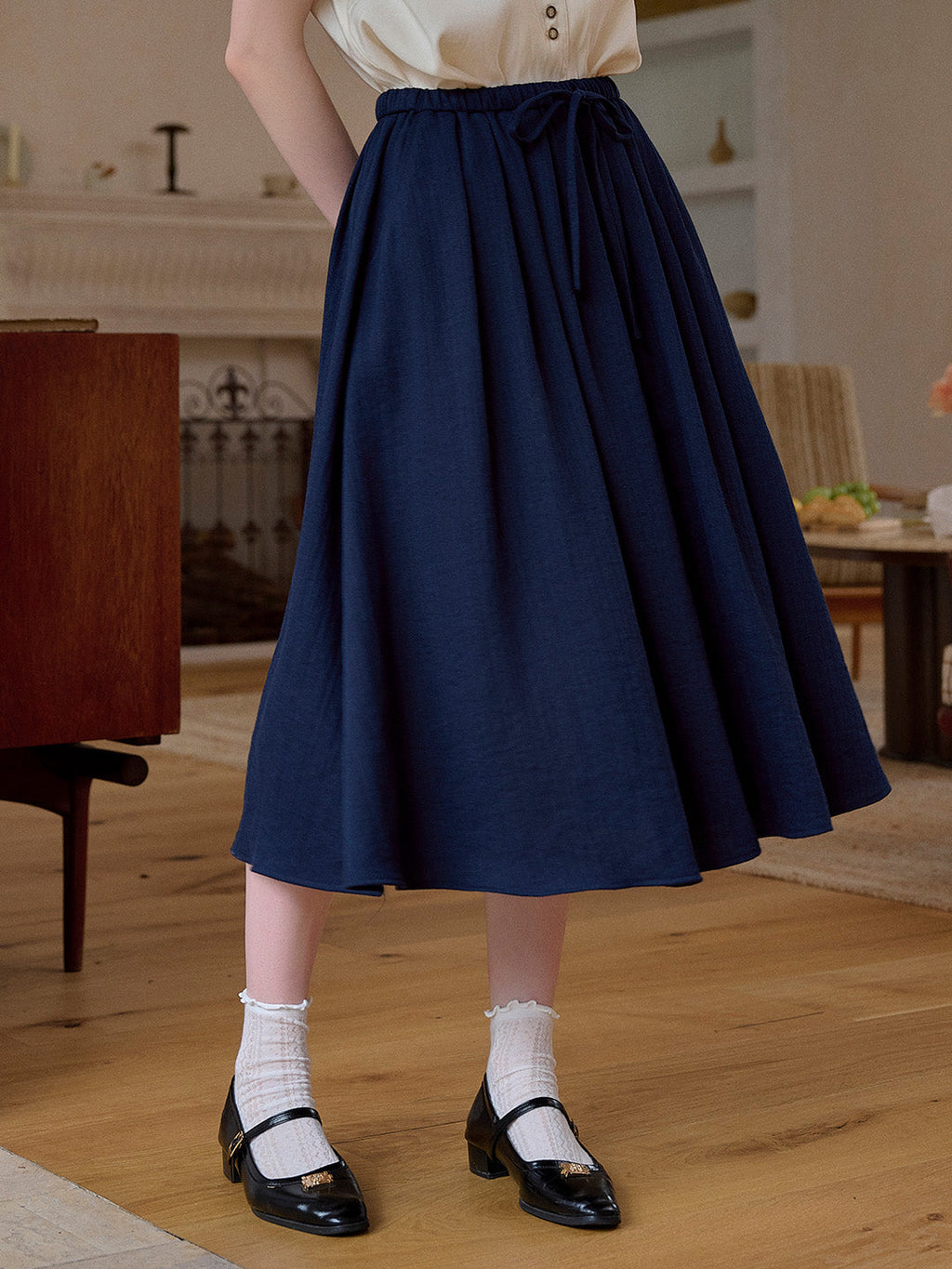Sadie A-Line Lyocell Linen Skirt