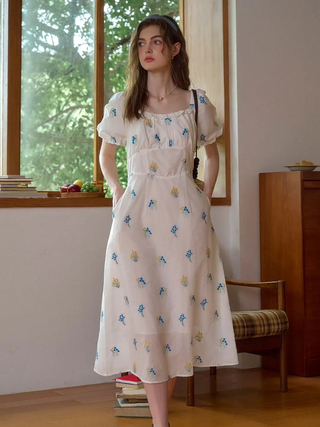 【Final Sale】Julissa Square Neck Floral Dress