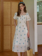 【Final Sale】Julissa Square Neck Floral Dress