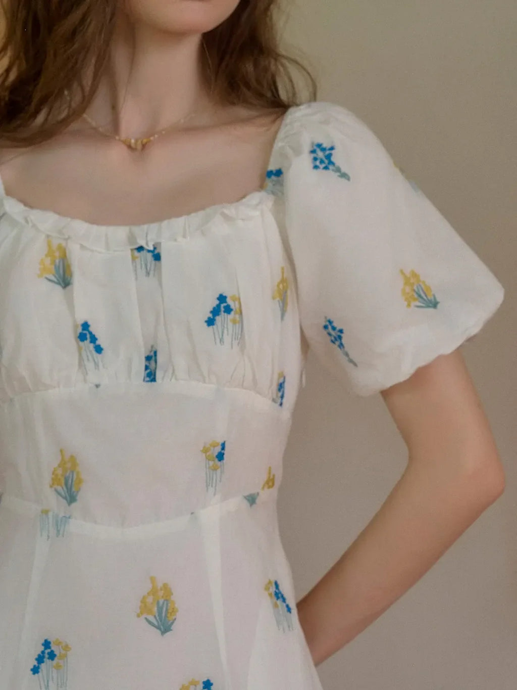 【Final Sale】Julissa Square Neck Floral Dress
