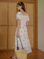 【Final Sale】Julissa Square Neck Floral Dress