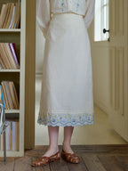 Julianna Embroidery 100% Cotton Skirt